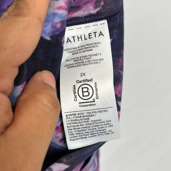 Athleta Salutation Stash Pocket II Printed Tight Size 2X - Picture 12 of 16
